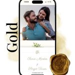 invitacion digital gold para boda