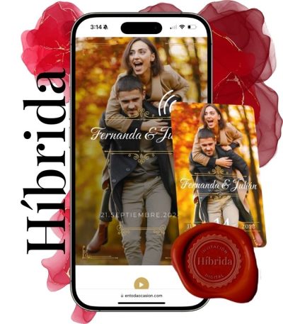 Invitación digital nfc hibridas