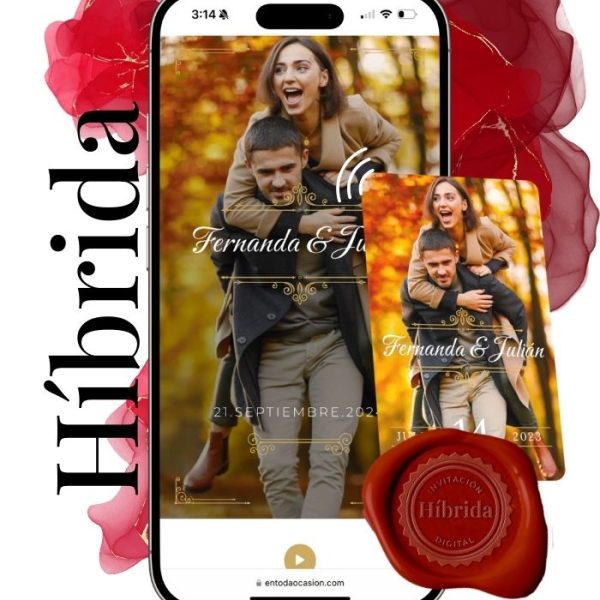 Invitación digital nfc hibridas