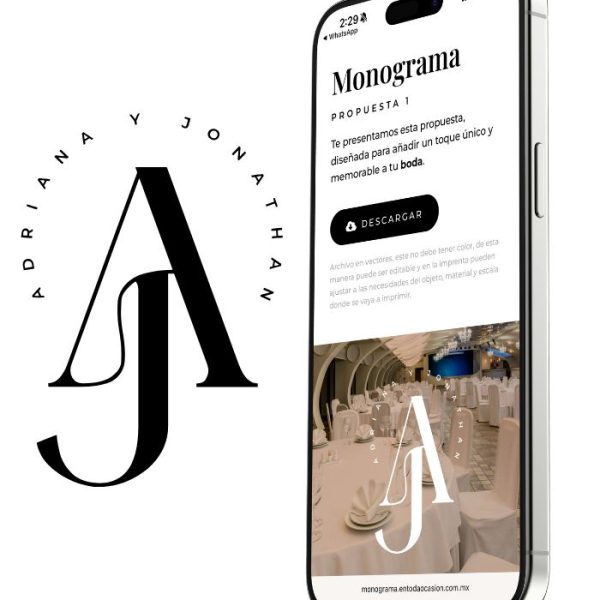 diseño de monograma para boda